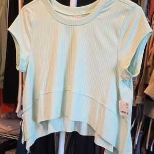 FP Movement by Free People Light Aqua Short Sleeve Top